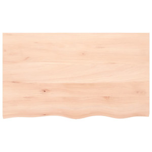 Estante de pared madera maciza de roble sin tratar 100x60x6 cm H