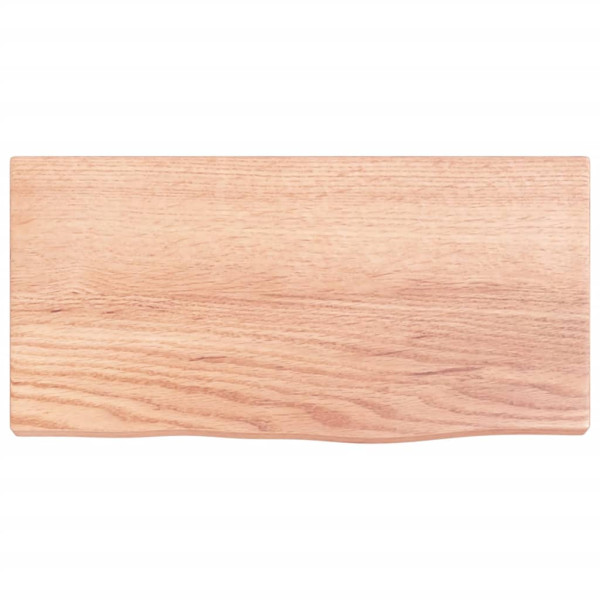 Estante de pared madera de roble tratada marrón claro 40x20x2cm M 2