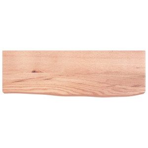 Estante de pared madera de roble tratada marrón claro 60x20x6cm H
