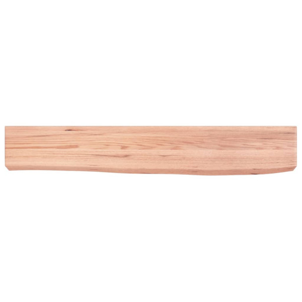 Estante de pared madera de roble tratada marrón claro 60x10x6cm M 2