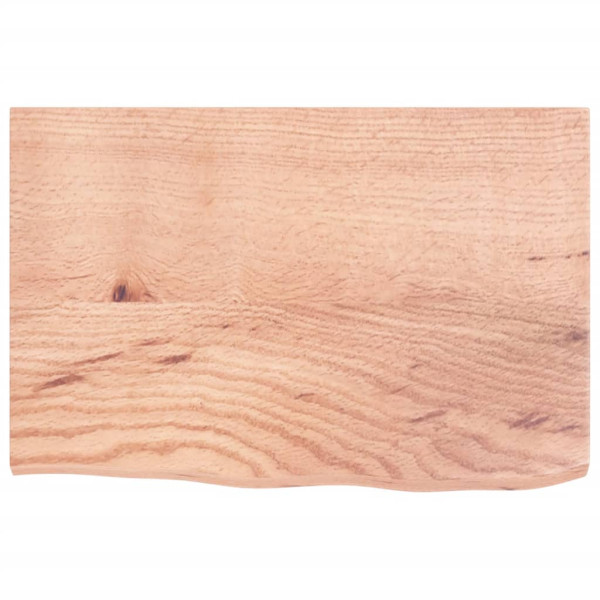 Estante de pared madera de roble tratada marrón claro 60x40x2cm M 2