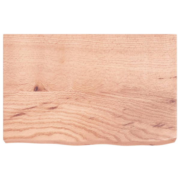 Estante de pared madera de roble tratada marrón claro 60x40x6cm M 2