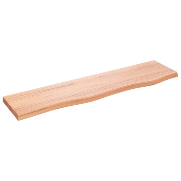 Estante de pared madera de roble tratada marrón claro 80x20x2cm D
