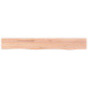 Estante de pared madera de roble tratada marrón claro 80x10x4cm 2