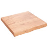 Estante de pared madera de roble tratada marrón claro 60x60x6cm 1