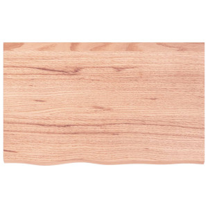 Estante de pared madera de roble tratada marrón claro 80x50x2cm H