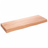 Estante de pared madera de roble tratada marrón claro 80x30x6cm 1