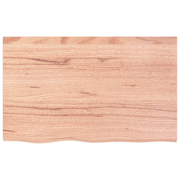 Estante de pared madera de roble tratada marrón claro 80x50x4cm M 2