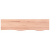 Estante de pared madera de roble tratada marrón claro 80x20x6cm 2