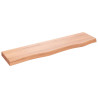 Estante de pared madera de roble tratada marrón claro 80x20x4cm 1