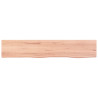 Estante de pared madera roble tratada marrón claro 100x20x4 cm 2