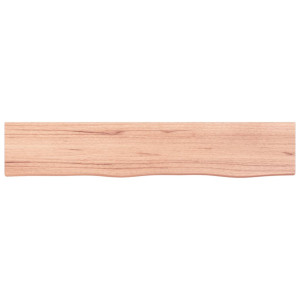 Estante de pared madera roble tratada marrón claro 100x20x2 cm H
