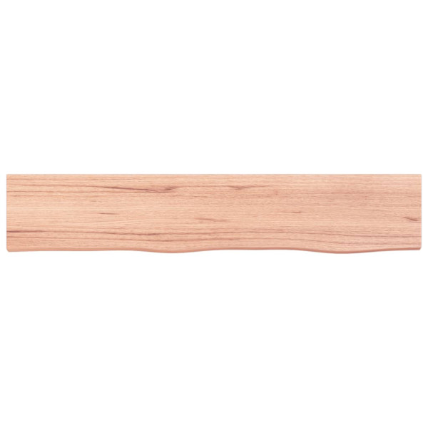 Estante de pared madera roble tratada marrón claro 100x20x2 cm M 2