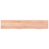 Estante de pared madera roble tratada marrón claro 100x20x2 cm 2