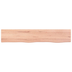 Estante de pared madera roble tratada marrón claro 100x20x6 cm H