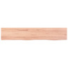 Estante de pared madera roble tratada marrón claro 100x20x6 cm 2