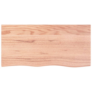 Estante de pared madera roble tratada marrón claro 100x50x2 cm H