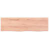 Estante de pared madera roble tratada marrón claro 100x30x2 cm 2