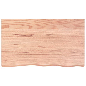 Estante de pared madera roble tratada marrón claro 100x60x4 cm H