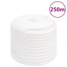 Corda de barco 16 mm 250 m polipropileno branco completo 1