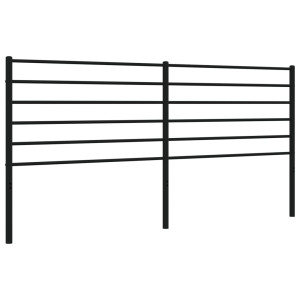 Cabeceira de cama 200 cm metal preto H
