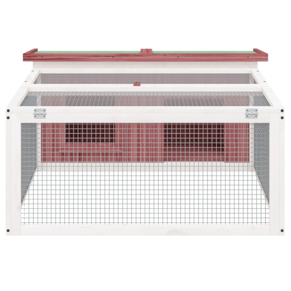 Conejera de madera maciza de pino moca 117.5x97x47.5 cm M 3