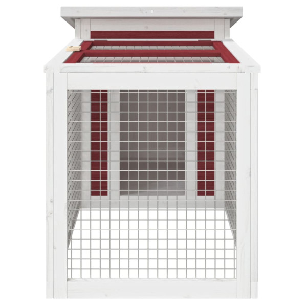 Conejera de madera maciza de pino mocha 100.5x54x55 cm M 5