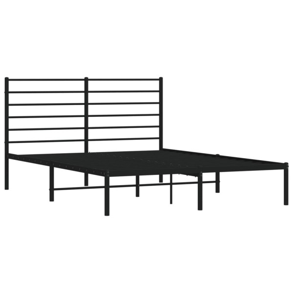 Estructura de cama con cabecero metal negro 150x200 cm M 5