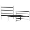 Estructura de cama con cabecero y estribo metal negro 90x190 cm 5