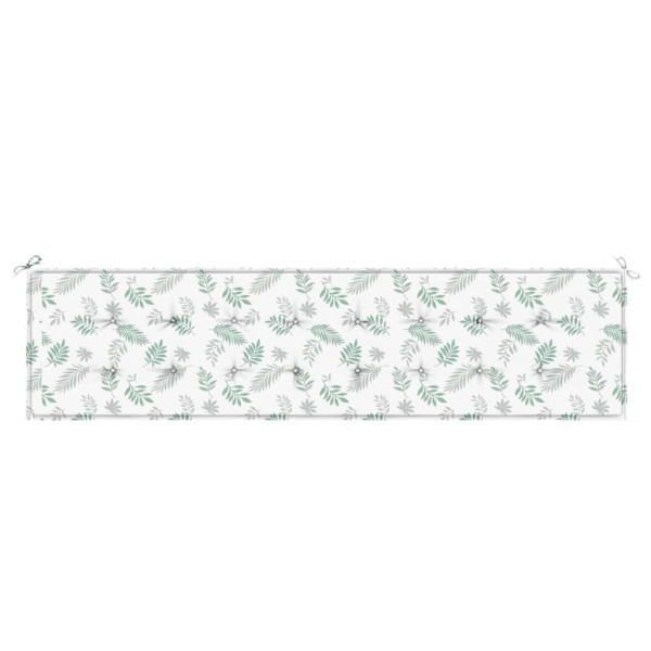 Almofadão para banco de jardim 200x50x4 cm tecido padrão folhas M 4