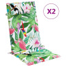 Cojines de silla con respaldo alto 2 uds tela Oxford multicolor 2