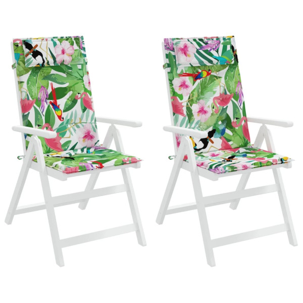 Almofadões p/ cadeira encosto alto 2 pcs tecido oxford multicor M 4