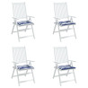 Almofadões p/ cadeira 4pcs 40x40x4 cm tecido riscas azul/branco 3