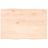 Tablero de mesa madera maciza roble borde natural 60x40x2 cm 1