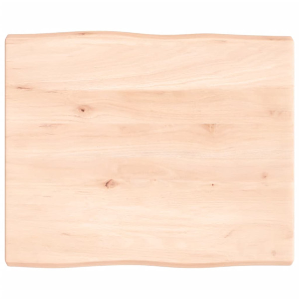 Tablero de mesa madera maciza roble borde natural 60x50x4 cm D