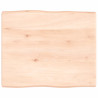 Tablero de mesa madera maciza roble borde natural 60x50x4 cm 1