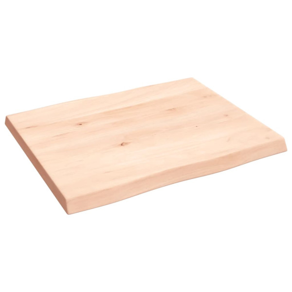 Tablero de mesa madera maciza roble borde natural 60x50x4 cm M 2