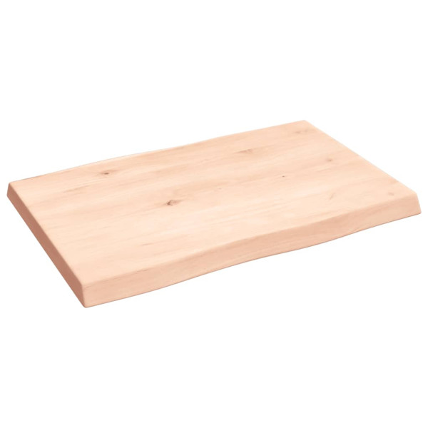 Tablero de mesa madera maciza roble borde natural 60x40x4 cm M 2