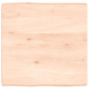 Tablero de mesa madera maciza roble borde natural 60x60x6 cm 1