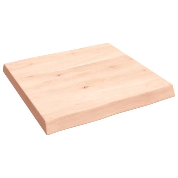 Tablero de mesa madera maciza roble borde natural 60x60x6 cm M 2