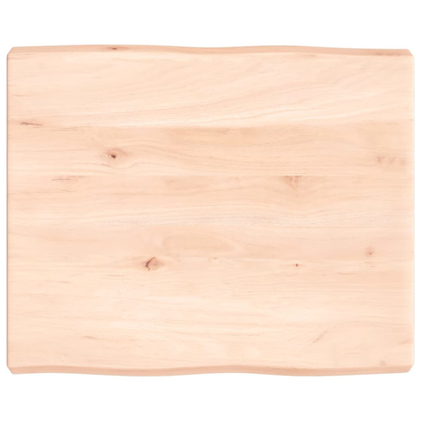 Tablero de mesa madera maciza roble borde natural 60x50x6 cm D