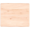 Tablero de mesa madera maciza roble borde natural 60x50x6 cm 1