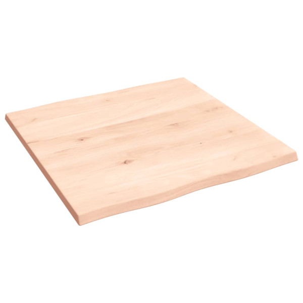 Tablero de mesa madera maciza roble borde natural 60x60x2 cm M 2