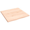 Tablero de mesa madera maciza roble borde natural 60x60x2 cm 2