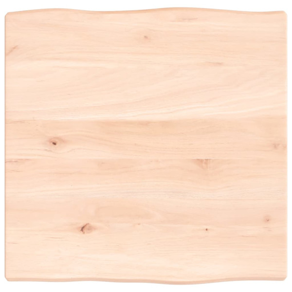 Tablero de mesa madera maciza roble borde natural 40x40x2 cm D