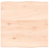 Tablero de mesa madera maciza roble borde natural 40x40x2 cm 1