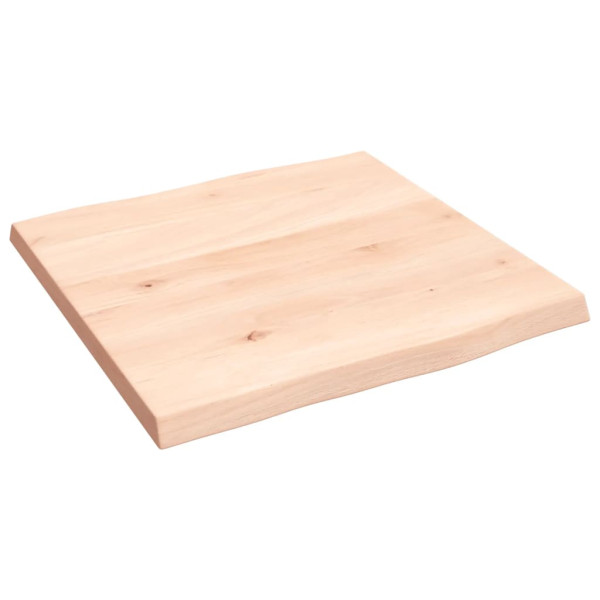 Tablero de mesa madera maciza roble borde natural 40x40x2 cm M 2