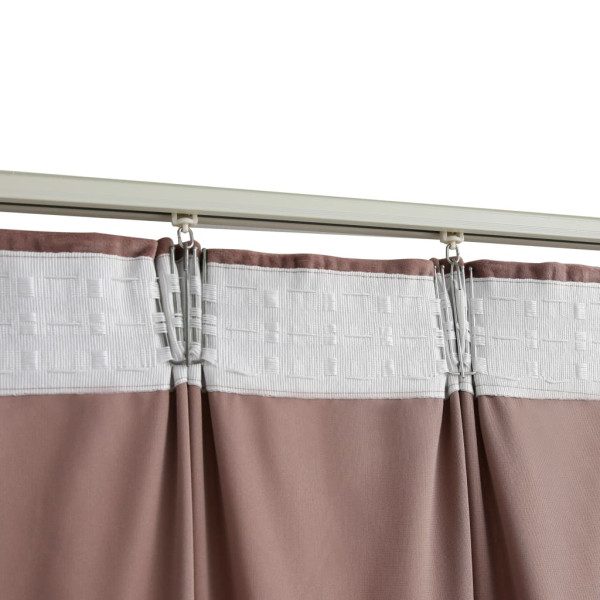 Cortinas opacas ganchos 2 pzas terciopelo rosa viejo 140x245 cm M 4