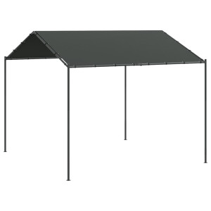 Carpa acero y tela gris antracita 4x3 m H