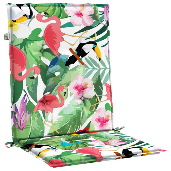 Cojines para silla con respaldo bajo 2 uds tela multicolor M 4